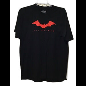 The Batman T-Shirt Size 2XL Officially Licensed Red Logo on Black Shirt